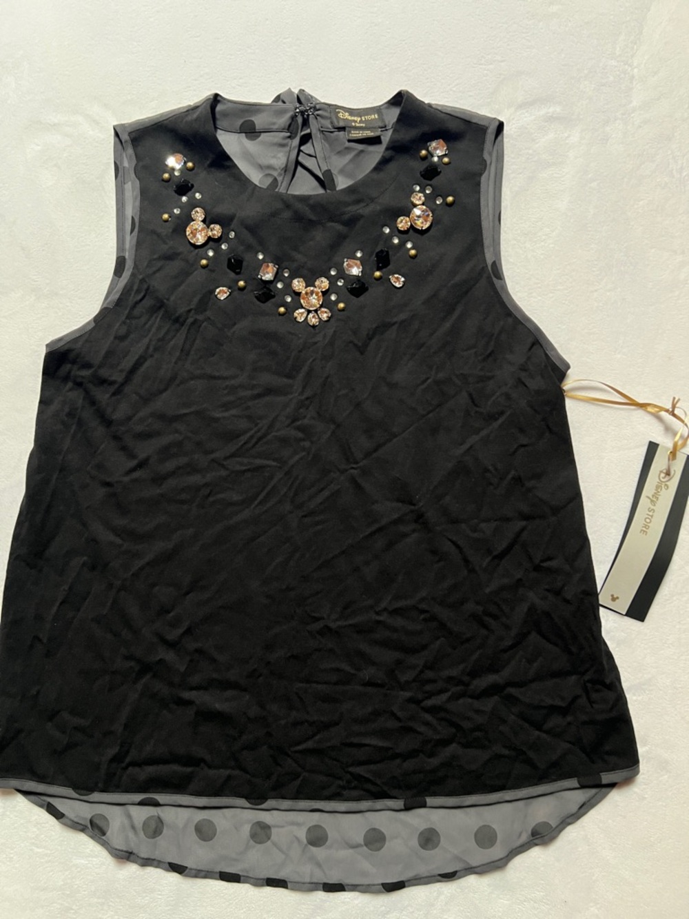 Disney vintage hidden Mickey embellished top